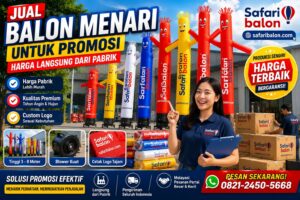 Balon Menari Custom Logo untuk Promosi Bisnis dan Branding Perusahaan