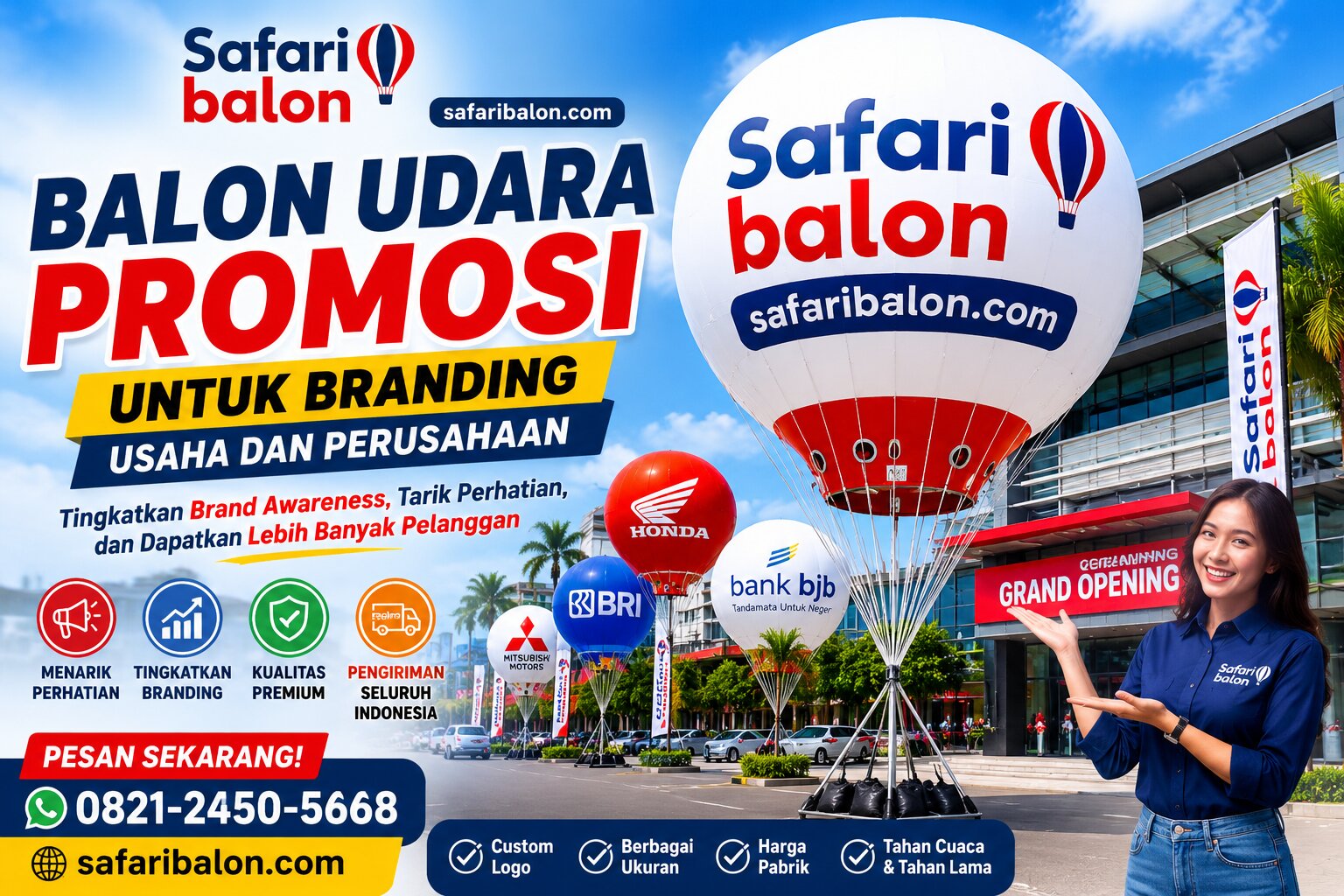 Balon Udara Promosi untuk Branding Usaha dan Perusahaan
