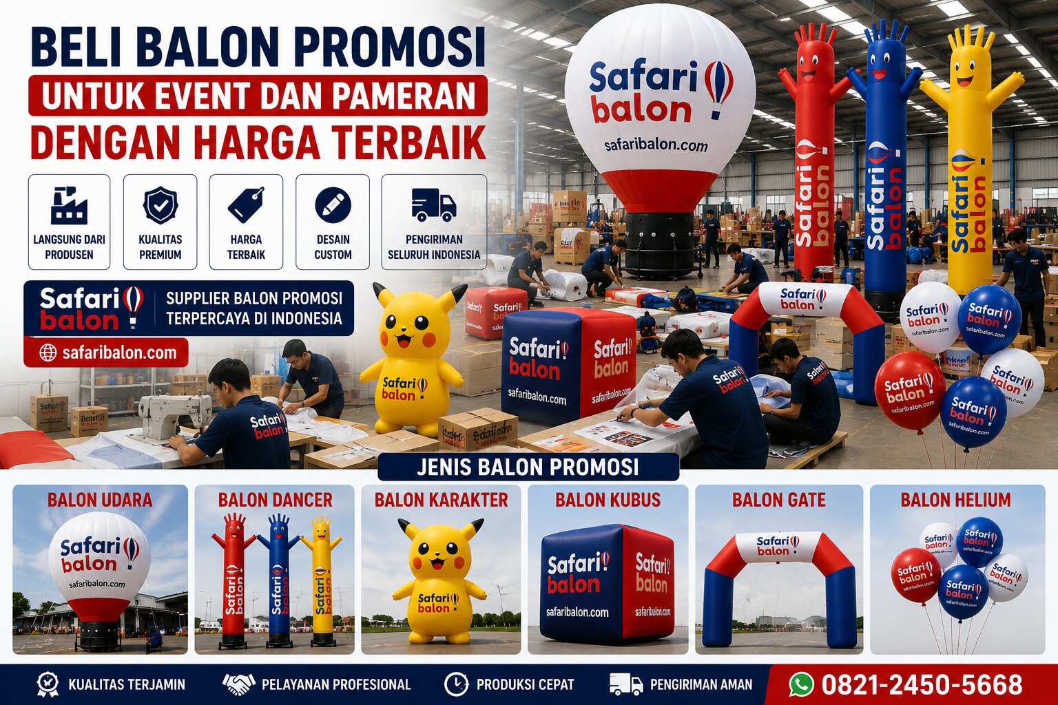 Beli Balon Promosi untuk Event dan Pameran dengan Harga Terbaik Safari Balon