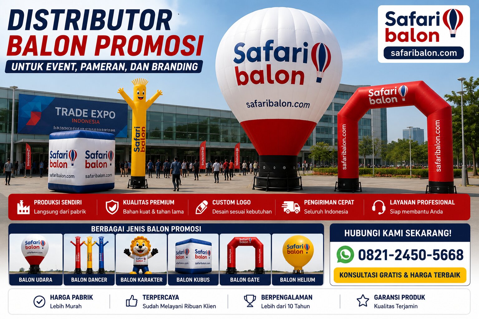 Distributor Balon Promosi untuk Event Pameran dan Branding Safari Balon