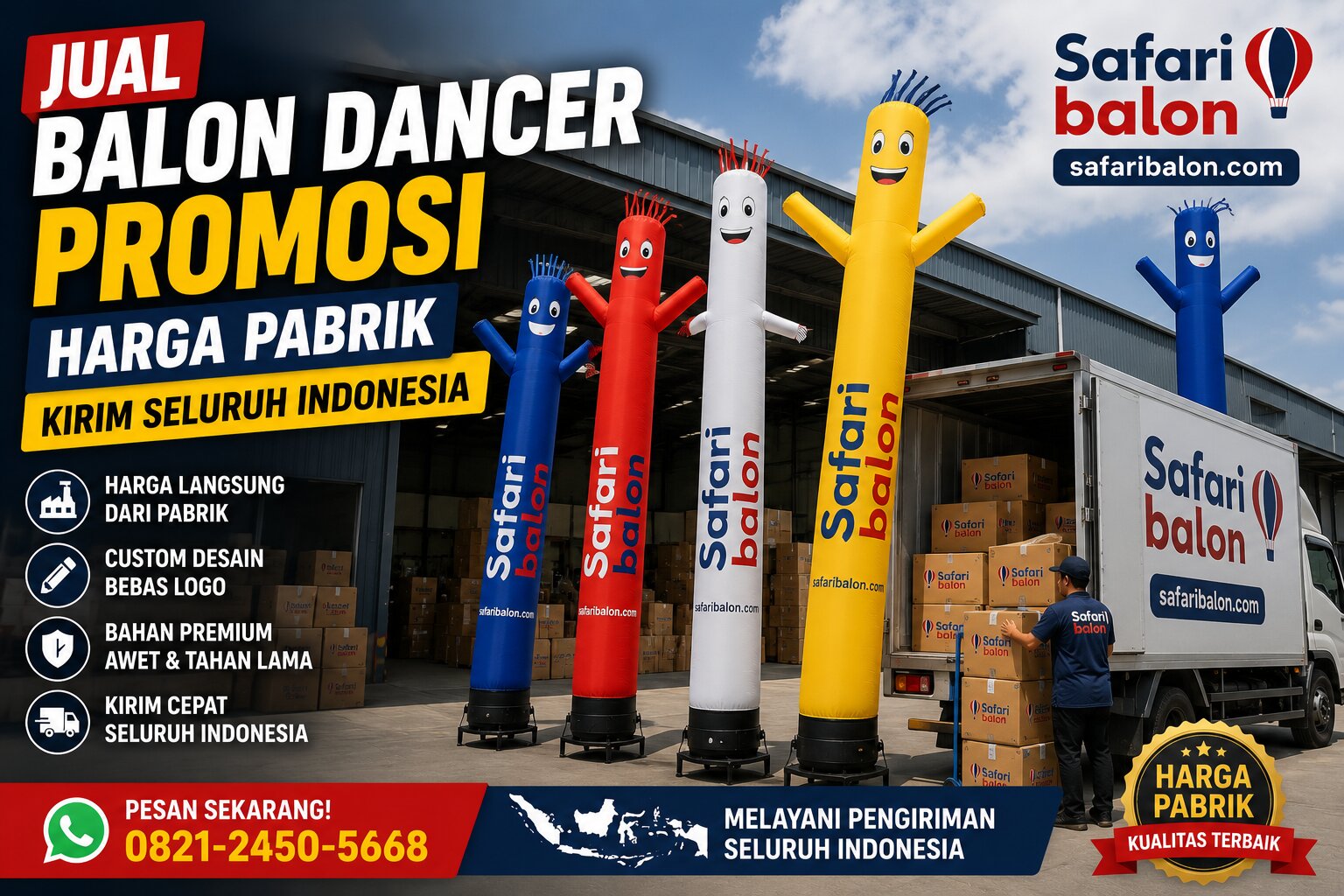 Jual Balon Dancer Promosi Harga Pabrik Kirim Seluruh Indonesia