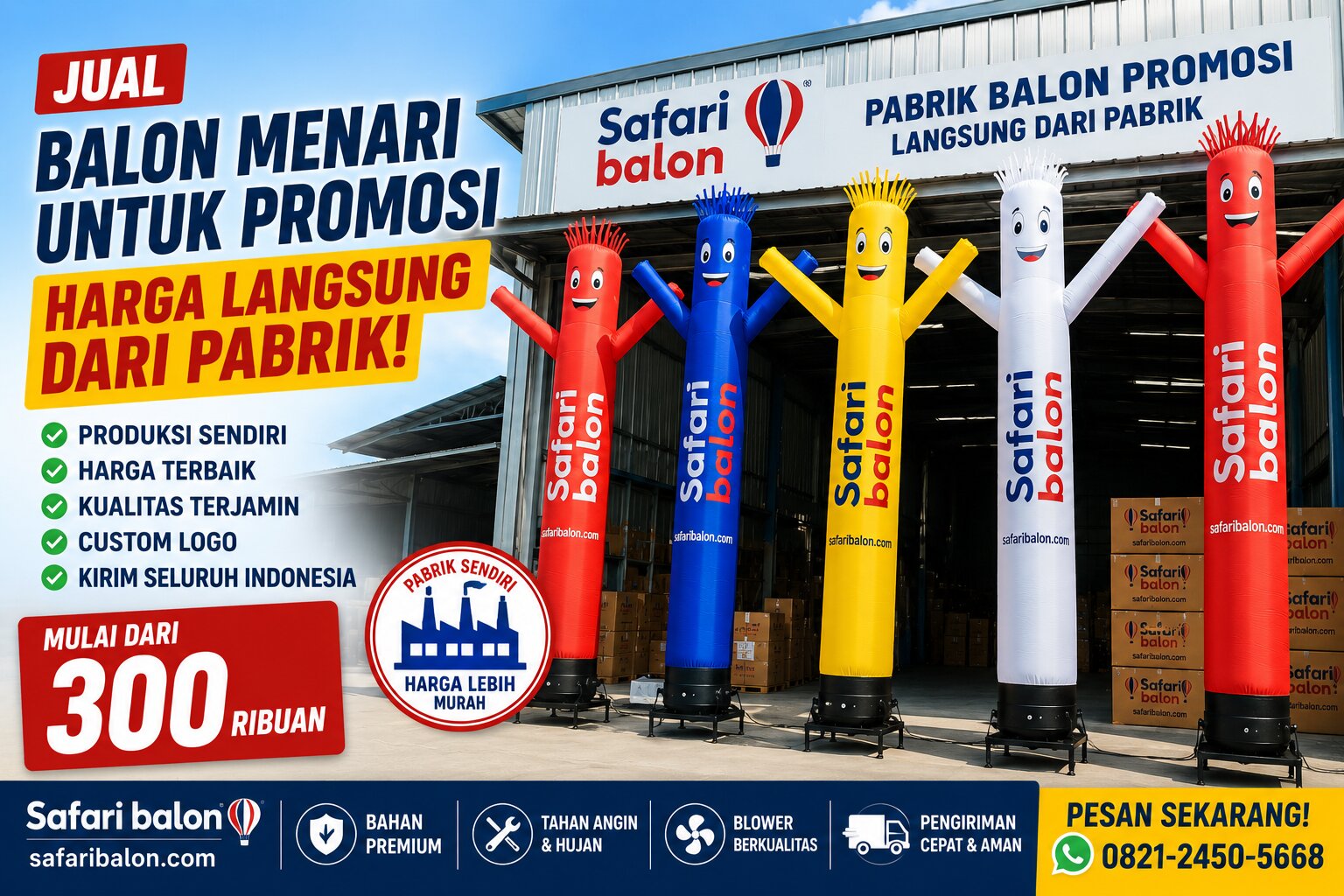 Jual Balon Menari untuk Promosi Harga Langsung dari Pabrik