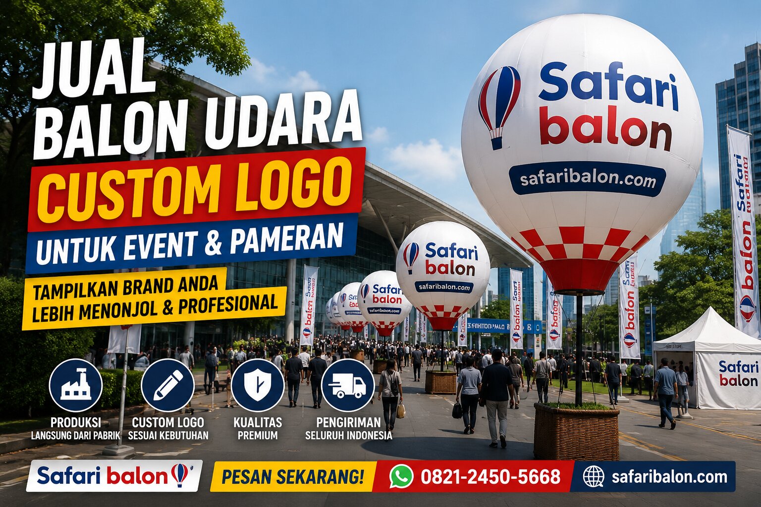 Jual Balon Udara Custom Logo untuk Event dan Pameran