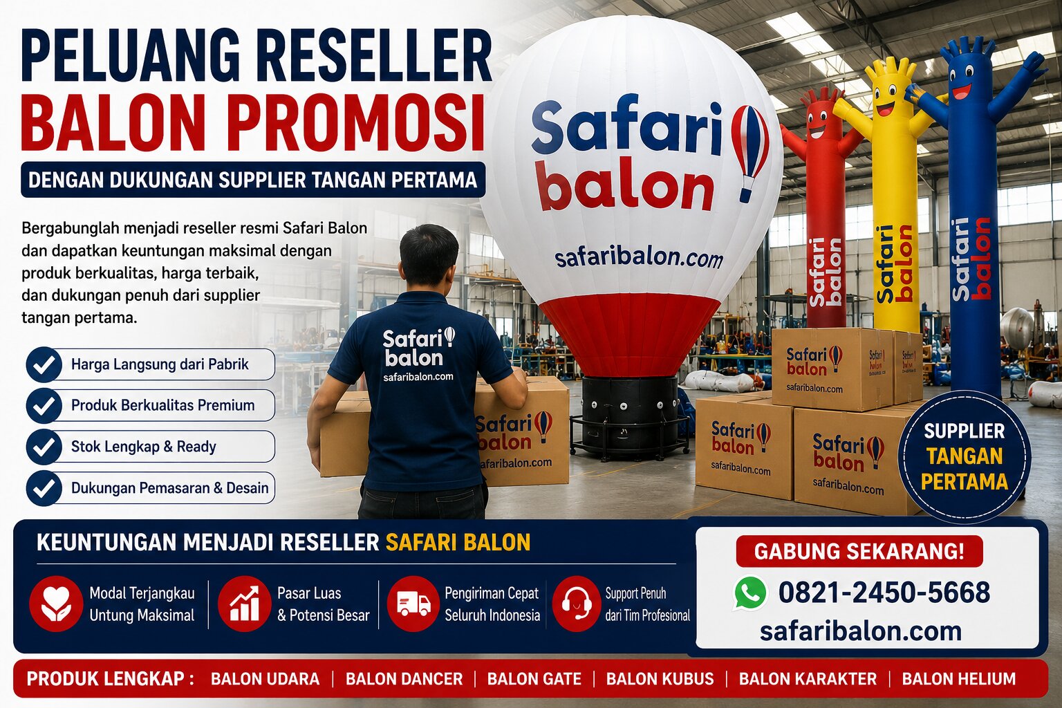 Peluang Reseller Balon Promosi dengan Dukungan Supplier Tangan Pertama