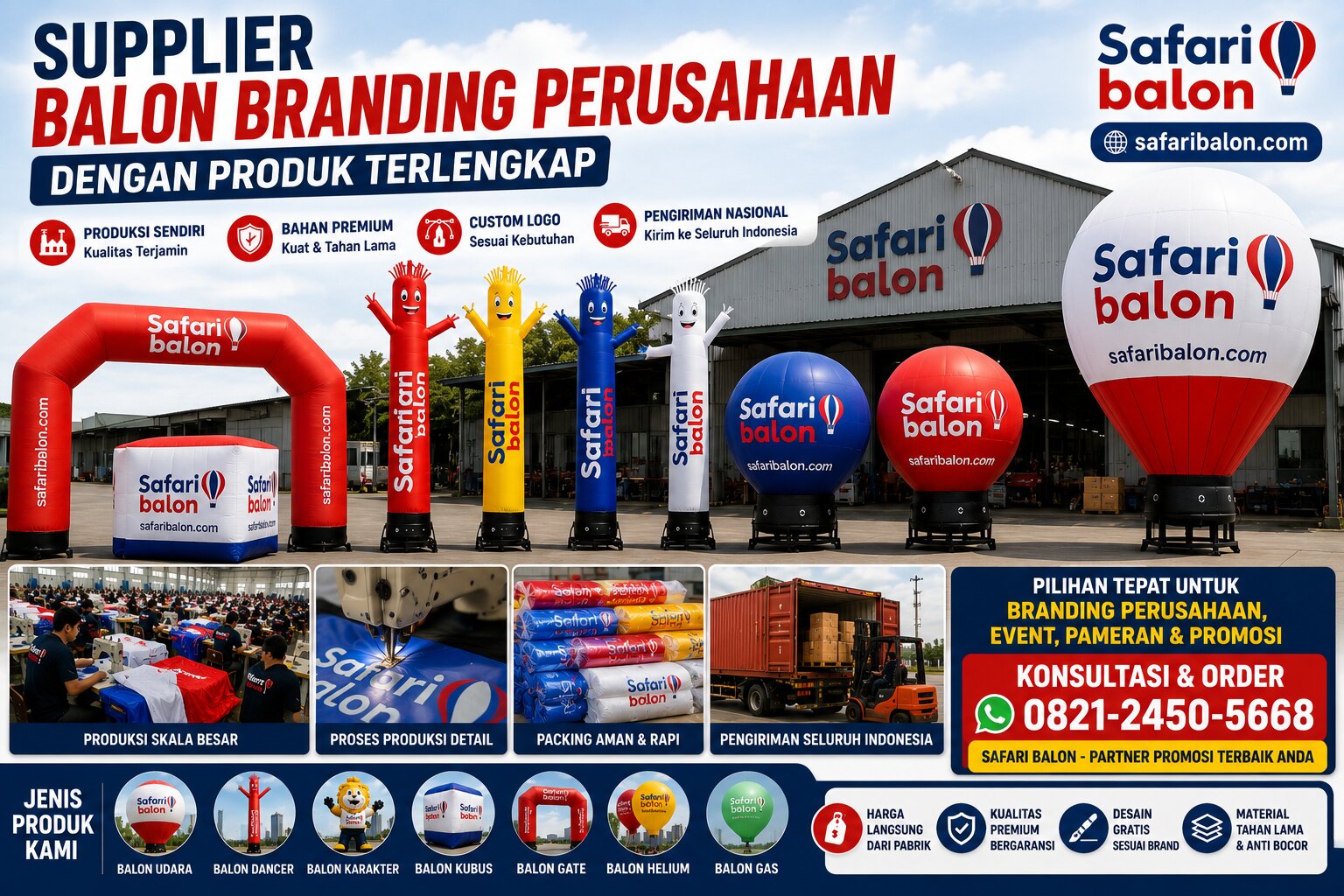 Supplier Balon Branding Perusahaan dengan Produk Terlengkap