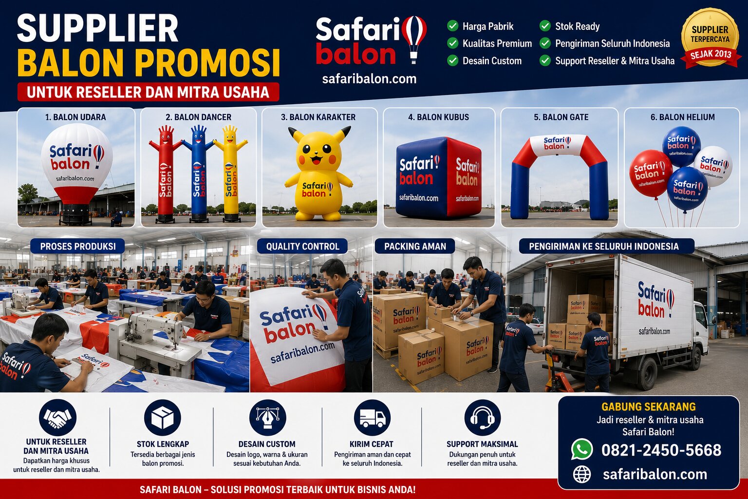 Supplier Balon Promosi untuk Reseller dan Mitra Usaha Safari Balon