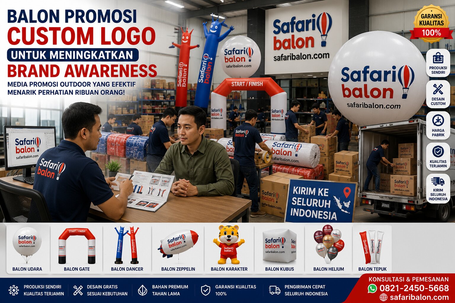 Balon Promosi Custom Logo untuk Meningkatkan Brand Awareness