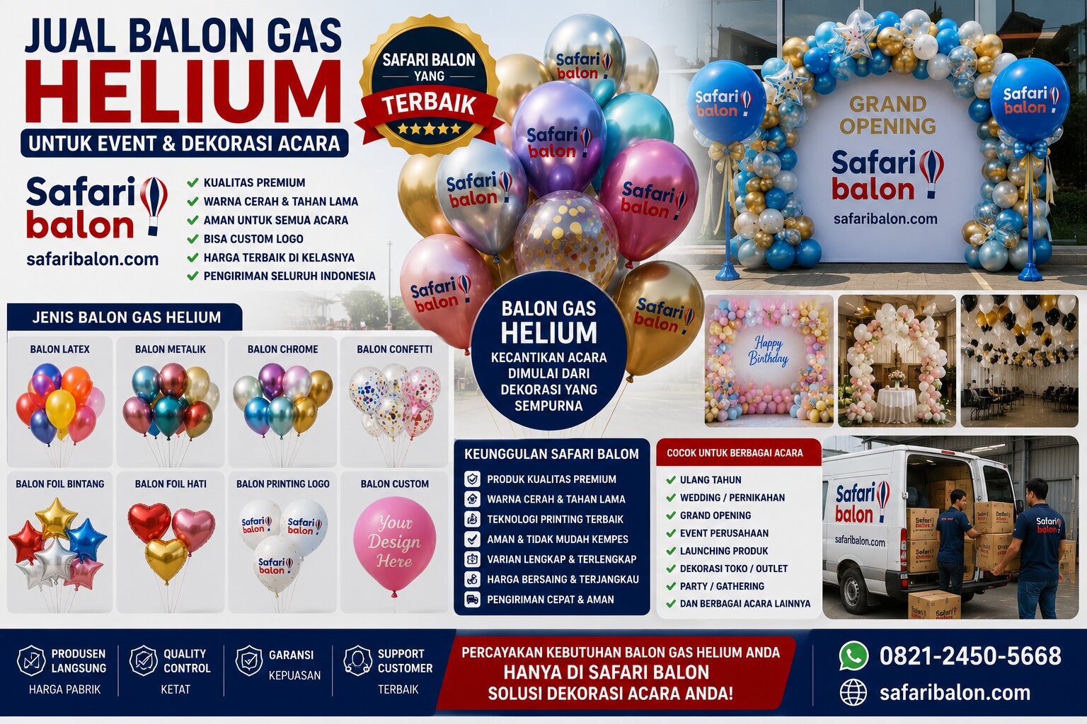 Jual Balon Gas Helium untuk Event dan Dekorasi Acara