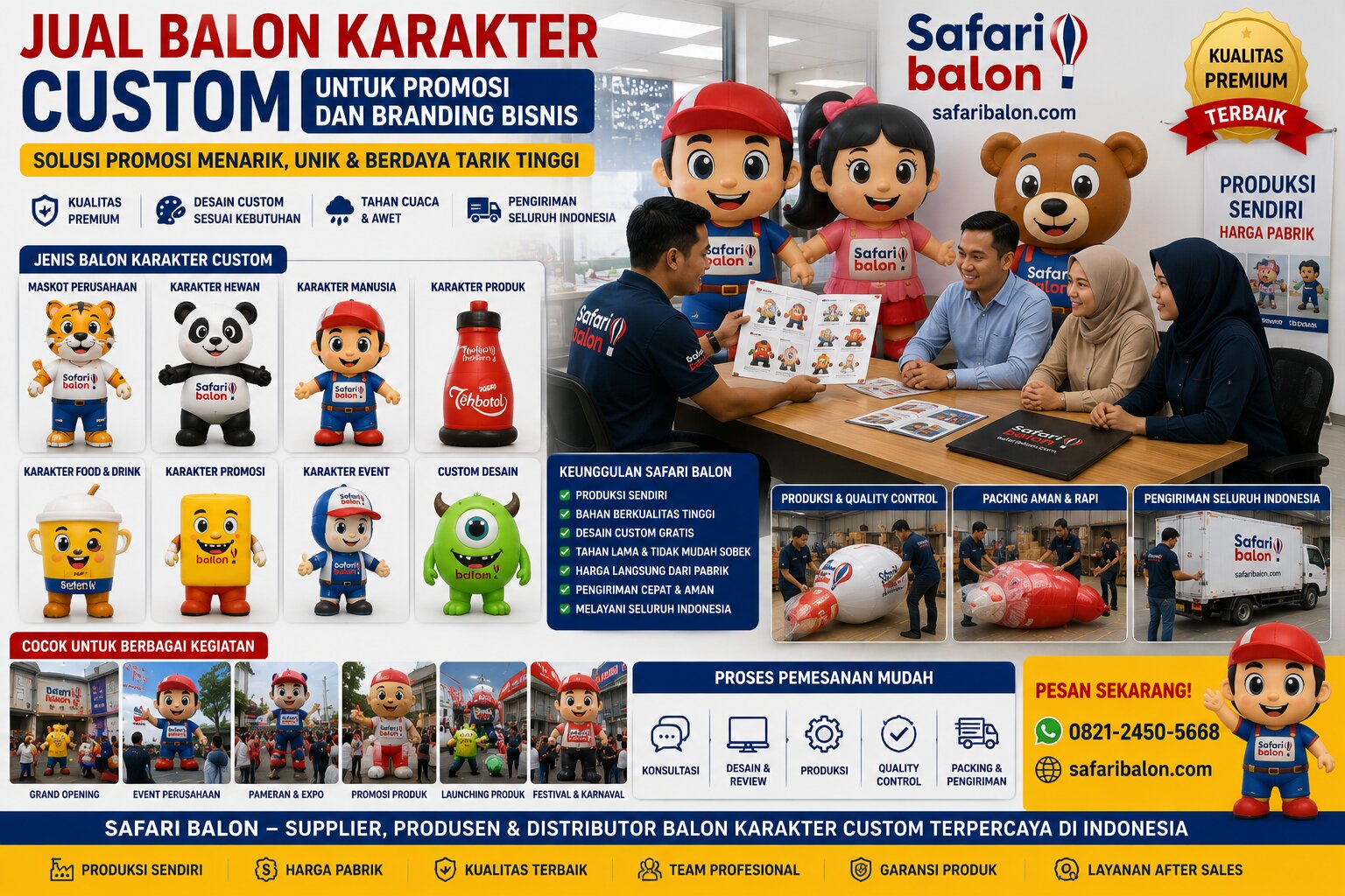 Jual Balon Karakter Custom untuk Promosi dan Branding Bisnis